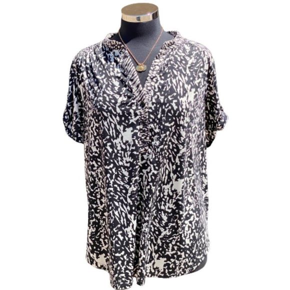 Animal print blouse by PerSeption Women size 2X - Picture 1 of 5